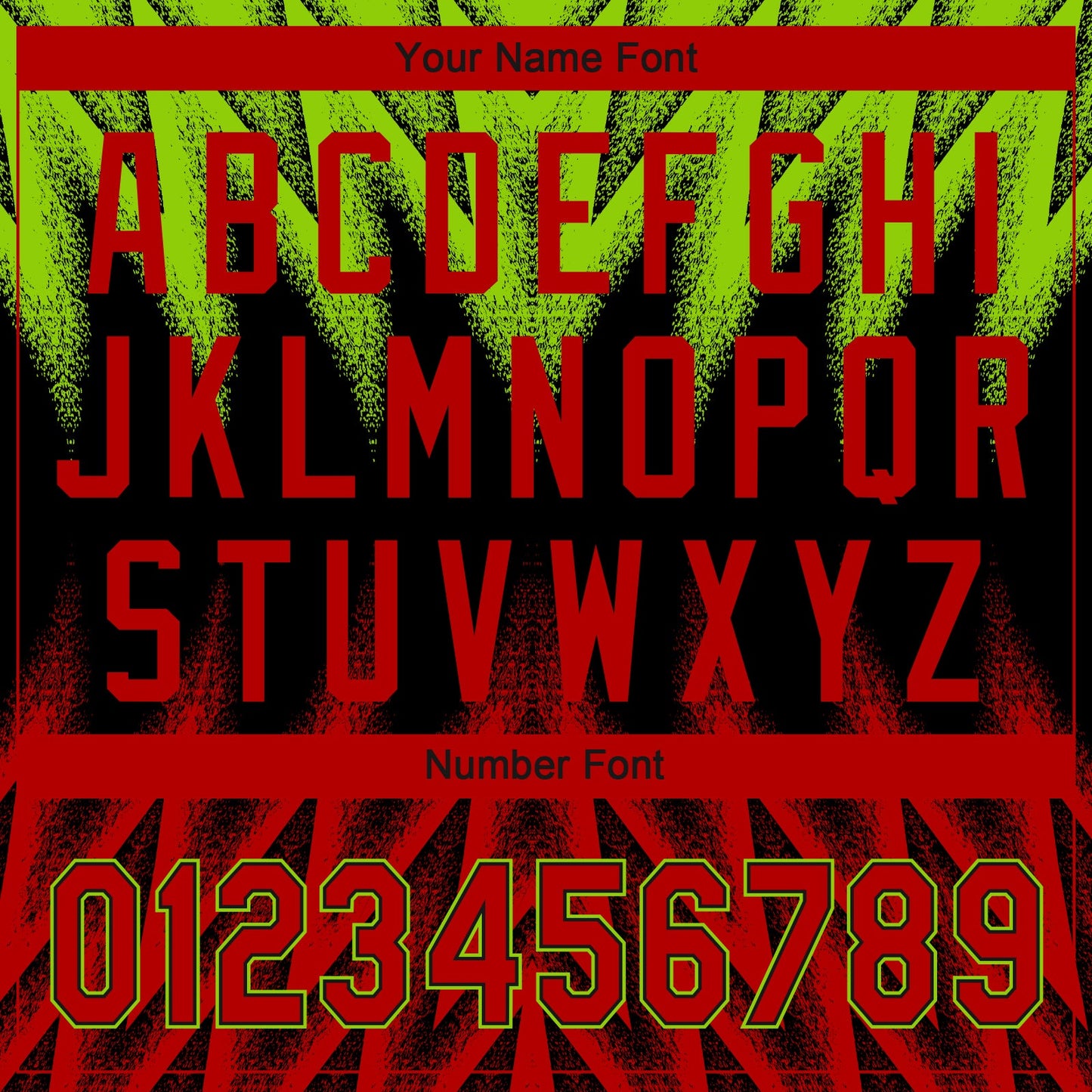 Custom Black Red-Neon Green Raglan Sleeves Abstract Geometric Chevron Zigzag Two-Button Unisex Softball Jersey
