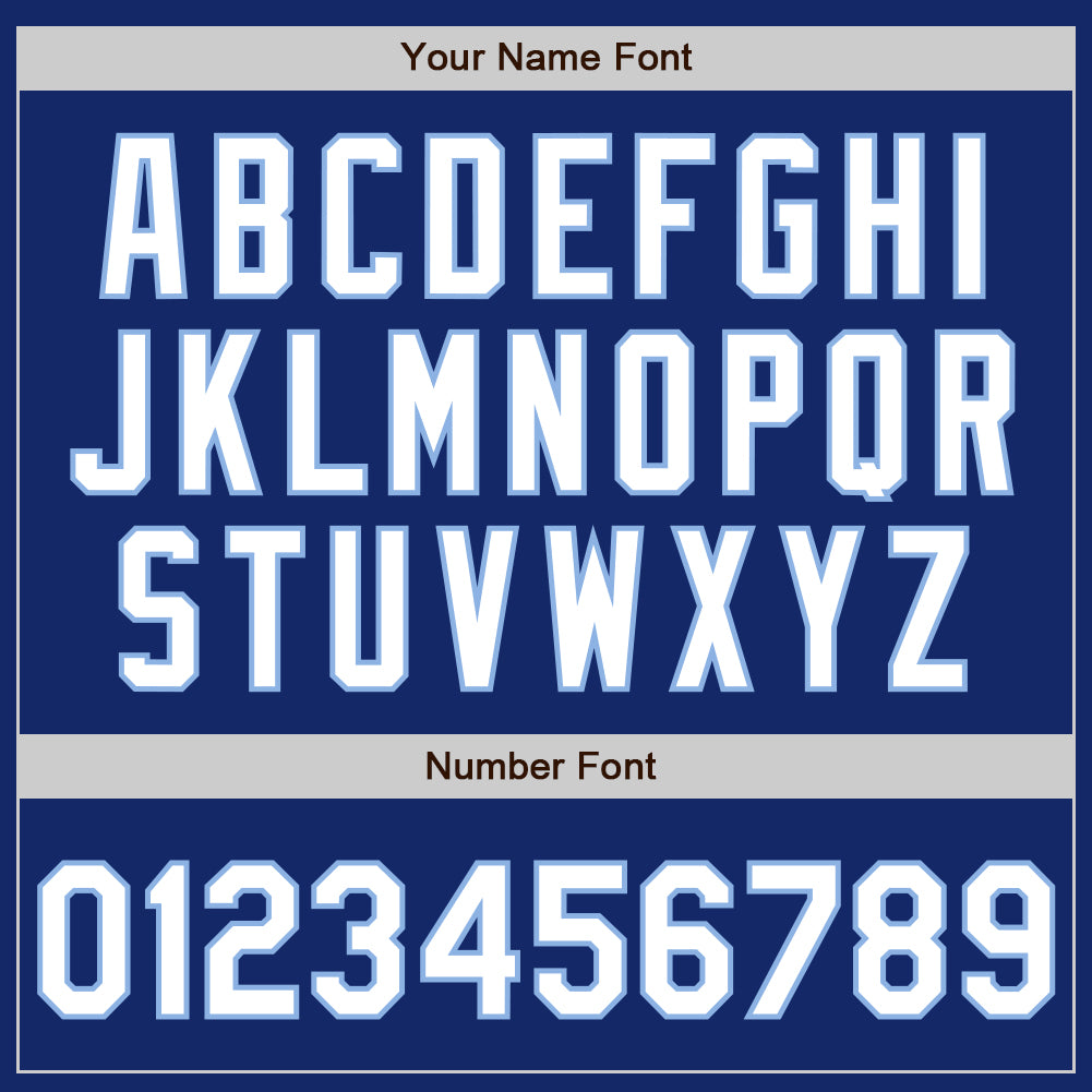 Custom Royal White-Light Blue Split Ripped Pattern Baseball Pullover Sweatshirt Hoodie