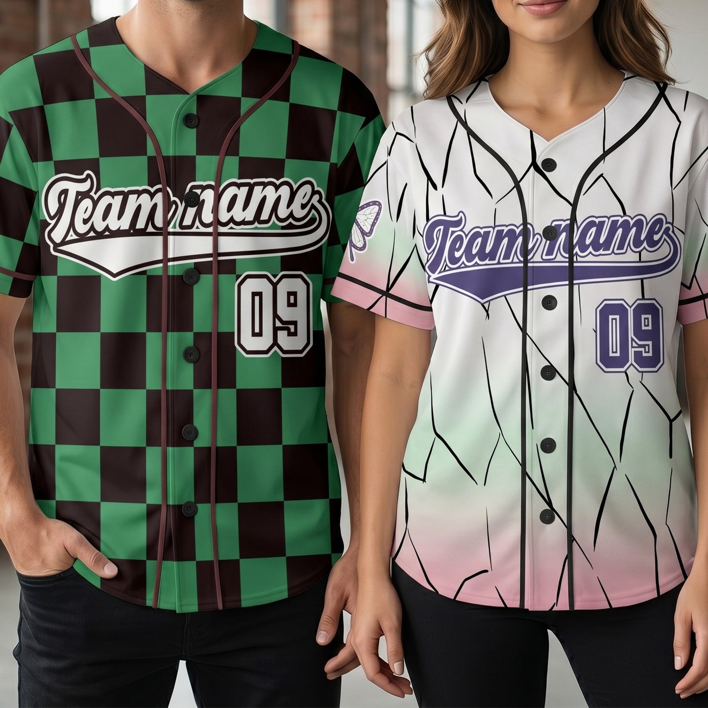 Custom Demon Hunter Baseball Jersey Shirt, Personalized Cosplay Anime Style Team Uniform, Sports Fan Gift