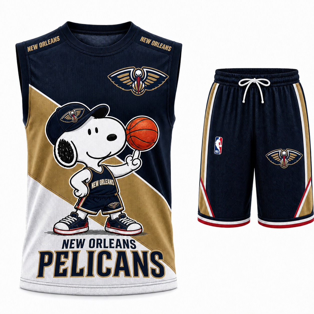 Sport Fan Set — Tanktop + Shorts | All 30 Teams Available-COMBO GIFTS FOR FAN basketball