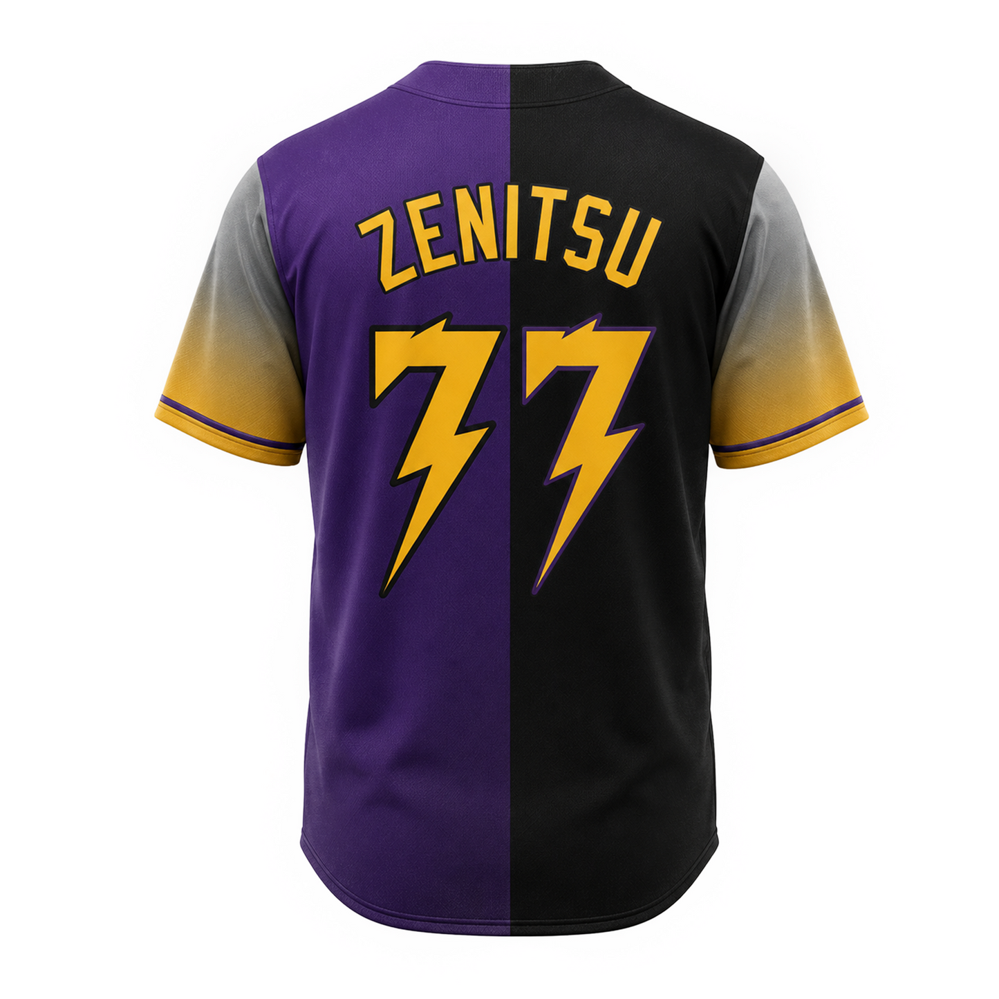 Personalized Yellow Lightning Baseball Jersey, Custom Name Number Basketball Style Shirt