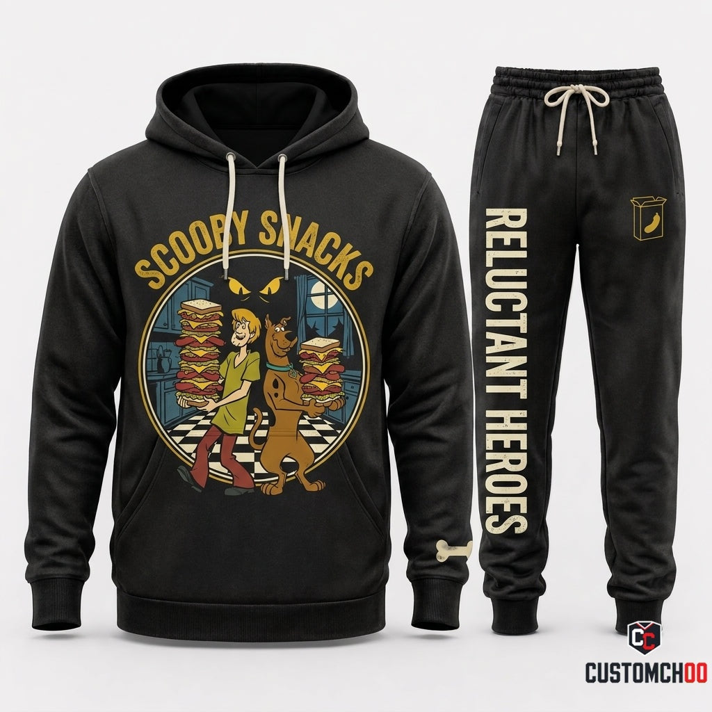 SCOOBY SNACKS – Scooby-Doo Mystery Inc Halloween Hoodie & Pants Set – Vintage Cartoon Streetwear