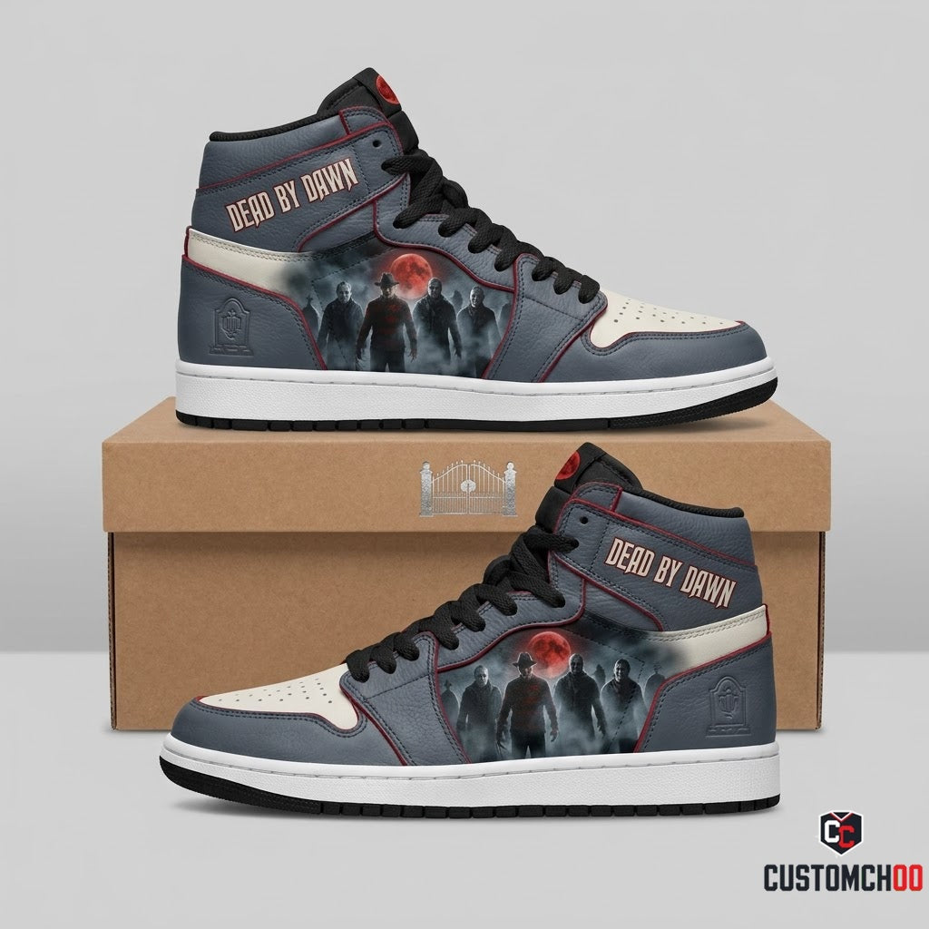 Dead By Dawn - Horror Slashers Squad All-Stars Canvas High Top Sneakers (horror slasher squad team canvas high top sneakers)