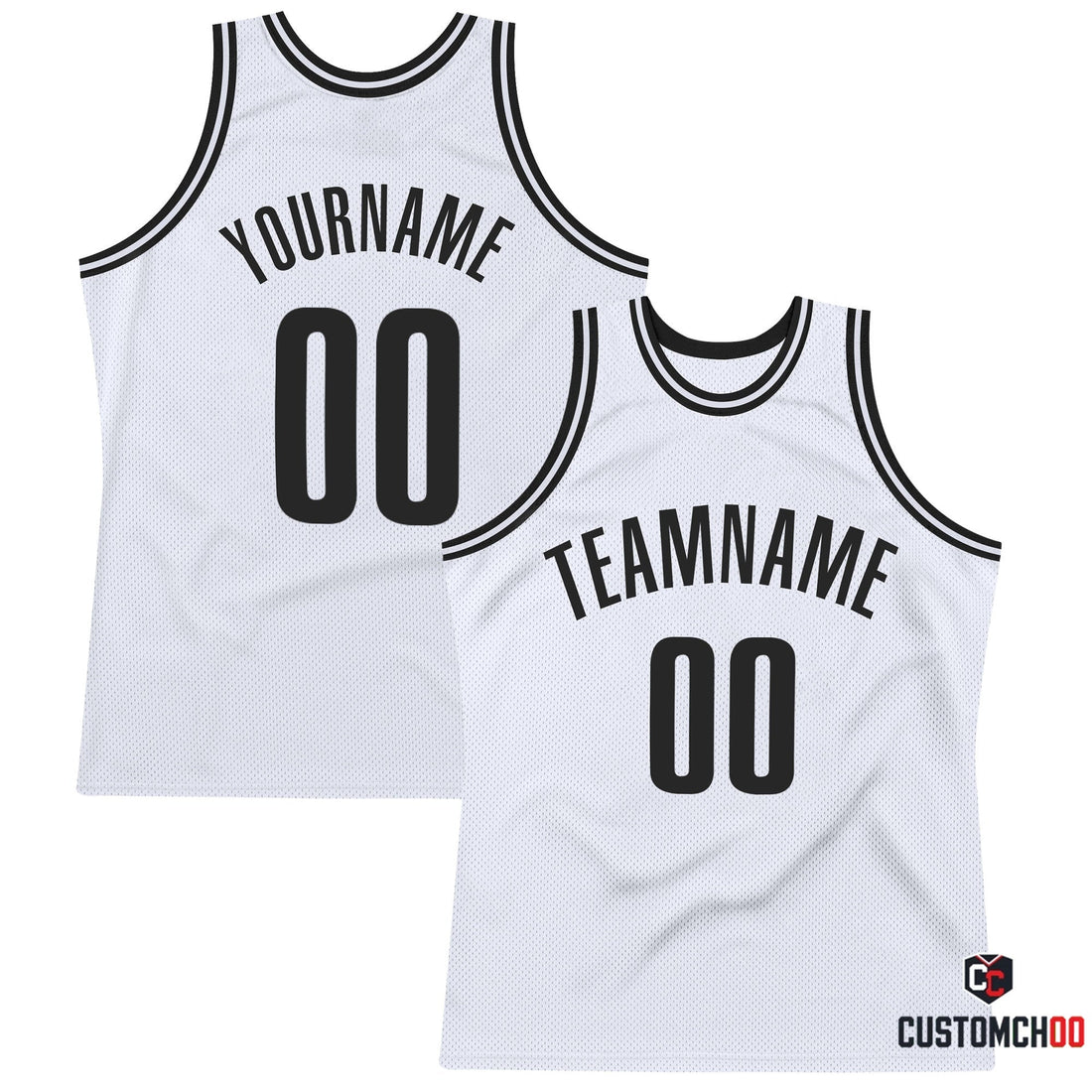 Custom White Black Authentic Throwback Basketball Jersey 2026 - Customchoo