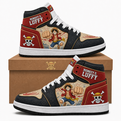 Monster Trio (Luffy, Zoro, Sanji) High Top Sneakers — One Piece Inspired Fan Shoes - Custom Fan Apparel Image 10