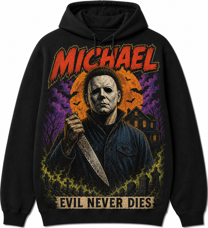 Michael Myers Horror Slashers Squad black comic Halloween hoodie