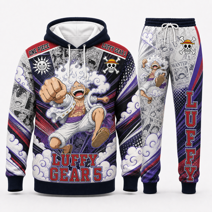 Monkey D. Luffy Hoodie & Sweatpants Tracksuit Set — One Piece Inspired - Custom Fan Apparel Image 1