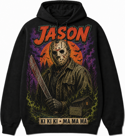 Jason Voorhees Horror Slashers Squad black comic Halloween hoodie