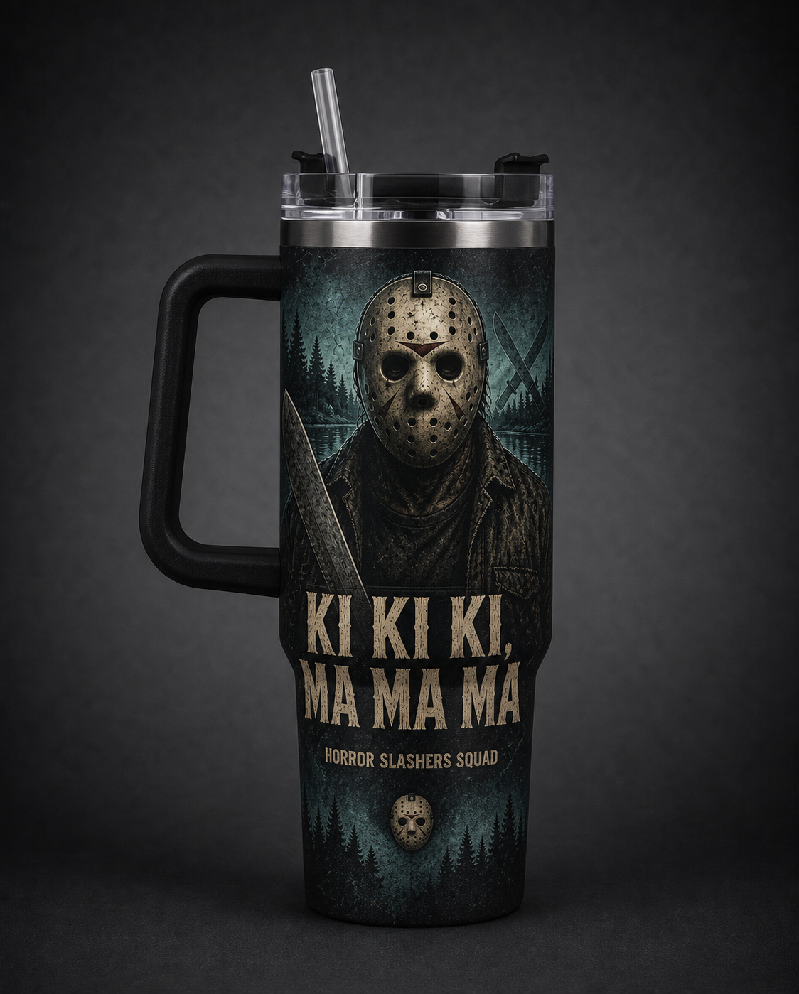 Jason Voorhees Horror Slashers Squad 40oz tumbler with handle