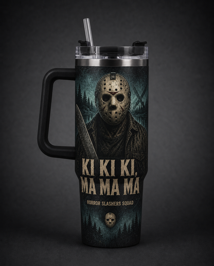 Jason Voorhees Horror Slashers Squad 40oz tumbler with handle