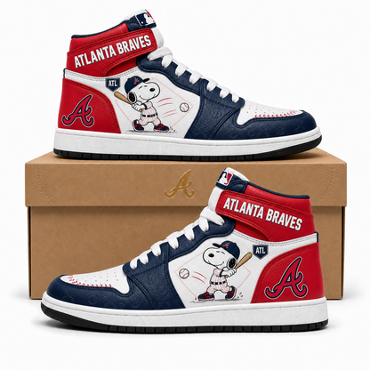 Snoopy MLB Baseball High Top Sneakers (Edition 3) | All 30 Teams Available - Custom Fan Apparel Image 3