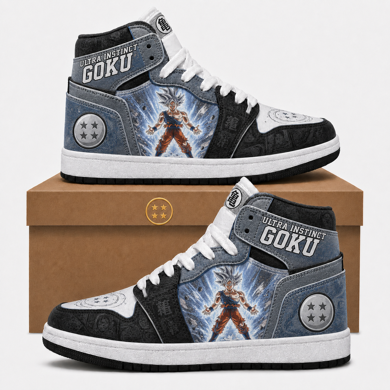 Son Goku High Top Sneakers — Dragon Ball Z Inspired Fan Shoes - Custom Fan Apparel Image 2