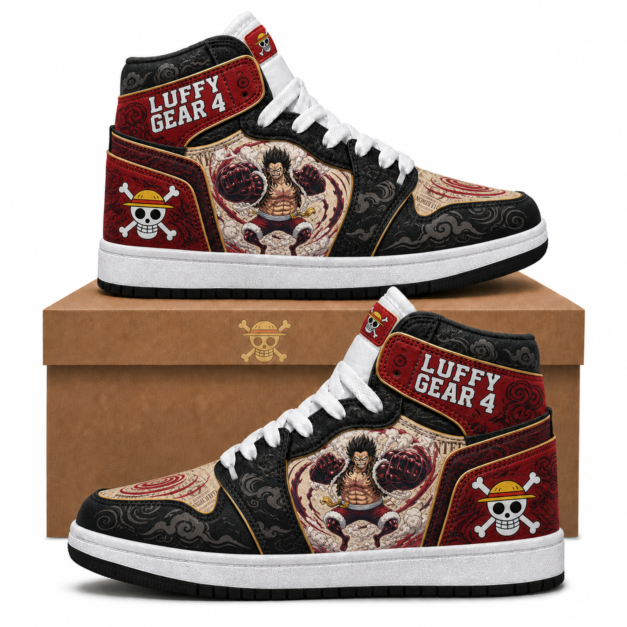 Monster Trio (Luffy, Zoro, Sanji) High Top Sneakers — One Piece Inspired Fan Shoes - Custom Fan Apparel Image 9