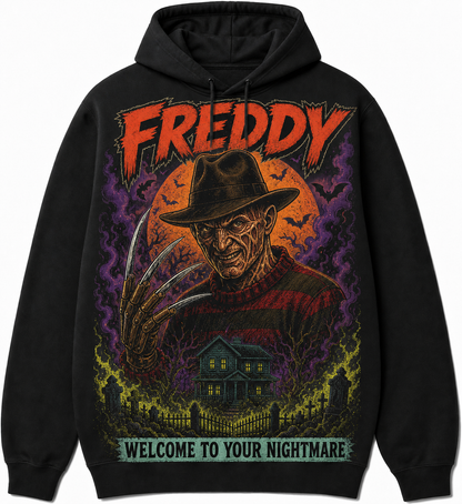 Freddy Krueger Horror Slashers Squad black comic Halloween hoodie