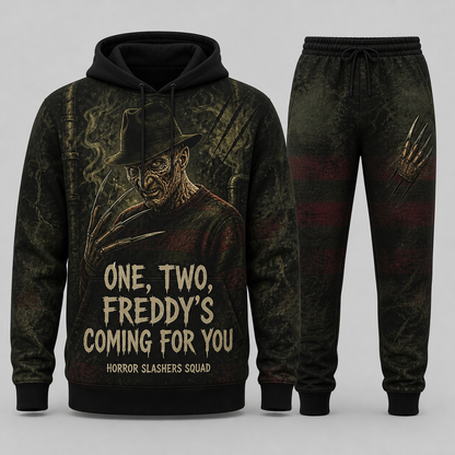 Freddy Krueger Horror Slashers Squad hoodie and pants set
