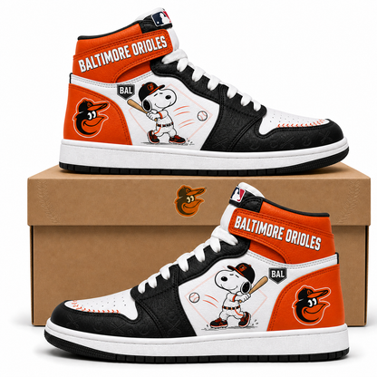 Snoopy MLB Baseball High Top Sneakers (Edition 3) | All 30 Teams Available - Custom Fan Apparel Image 4