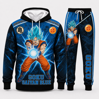 Son Goku Hoodie & Sweatpants Tracksuit Set — Dragon Ball Z Inspired - Custom Fan Apparel Image 2