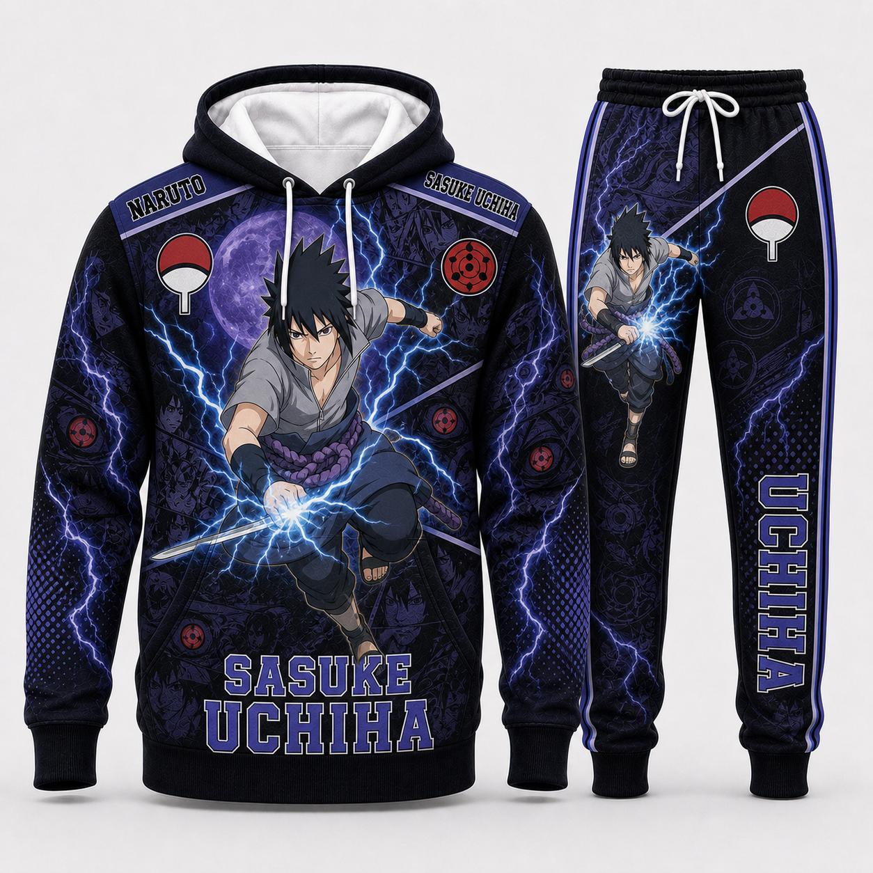 Uzumaki Naruto Hoodie & Sweatpants Tracksuit Set — Naruto Shippuden Inspired - Custom Fan Apparel Image 2