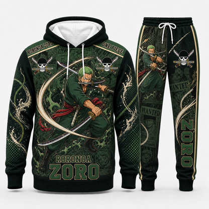 Monster Trio (Luffy, Zoro, Sanji) Hoodie & Sweatpants Tracksuit Set — One Piece Inspired - Custom Fan Apparel Image 7
