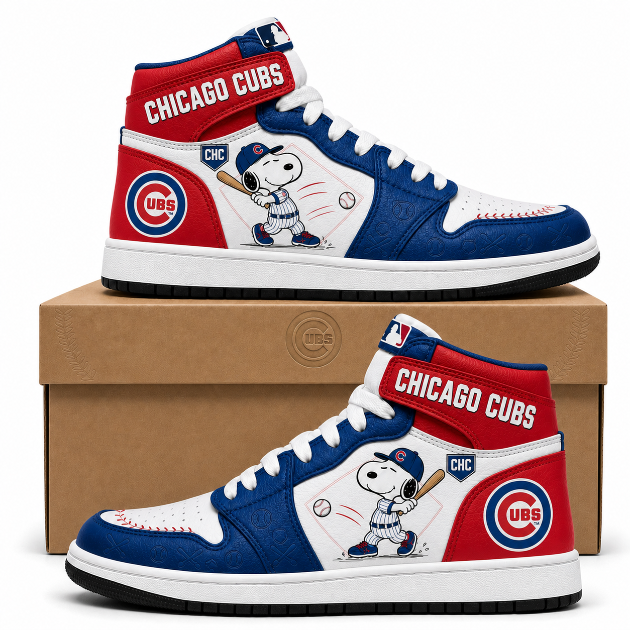Snoopy MLB Baseball High Top Sneakers (Edition 3) | All 30 Teams Available - Custom Fan Apparel Image 6