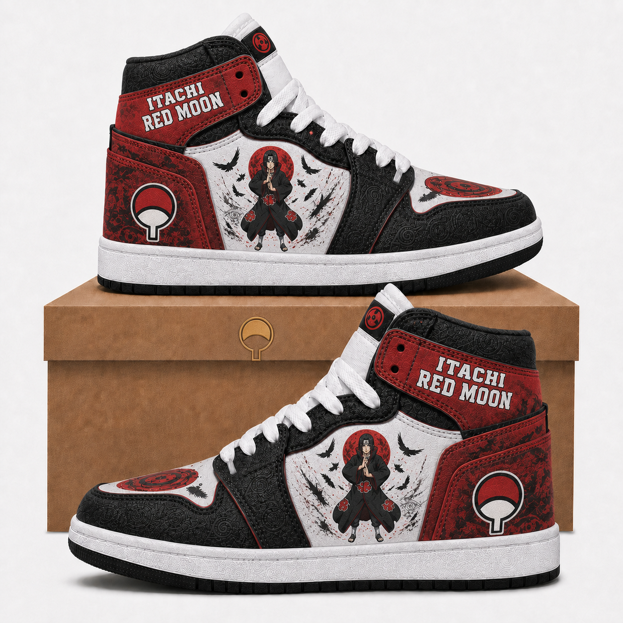 Uzumaki Naruto High Top Sneakers — Naruto Shippuden Inspired Fan Shoes - Custom Fan Apparel Image 4