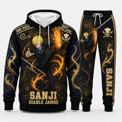 Monkey D. Luffy Hoodie & Sweatpants Tracksuit Set — One Piece Inspired - Custom Fan Apparel Image 4