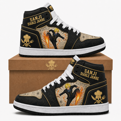 Monster Trio (Luffy, Zoro, Sanji) High Top Sneakers — One Piece Inspired Fan Shoes - Custom Fan Apparel Image 7