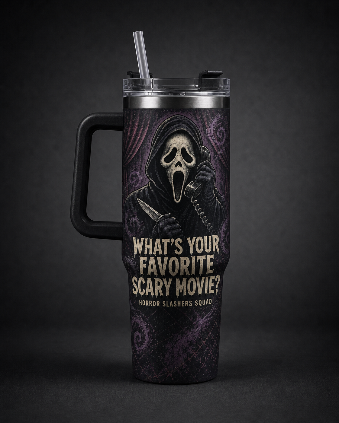 Ghostface Horror Slashers Squad 40oz tumbler with handle