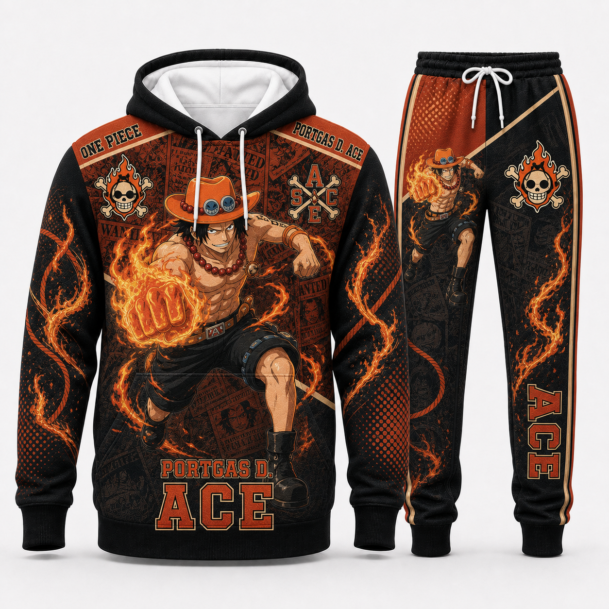 Monster Trio (Luffy, Zoro, Sanji) Hoodie & Sweatpants Tracksuit Set — One Piece Inspired - Custom Fan Apparel Image 6