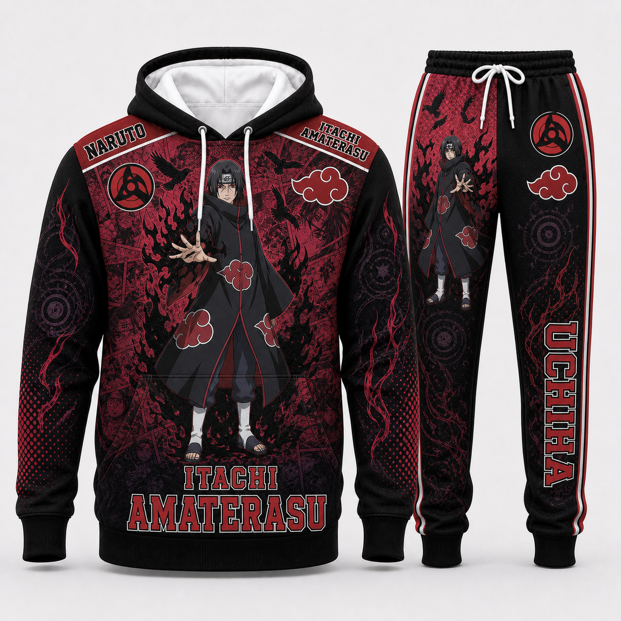 Uzumaki Naruto Hoodie & Sweatpants Tracksuit Set — Naruto Shippuden Inspired - Custom Fan Apparel Image 3
