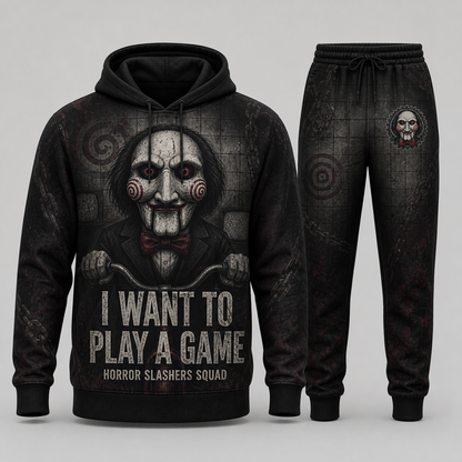 Billy the Puppet Horror Slashers Squad hoodie and pants set
