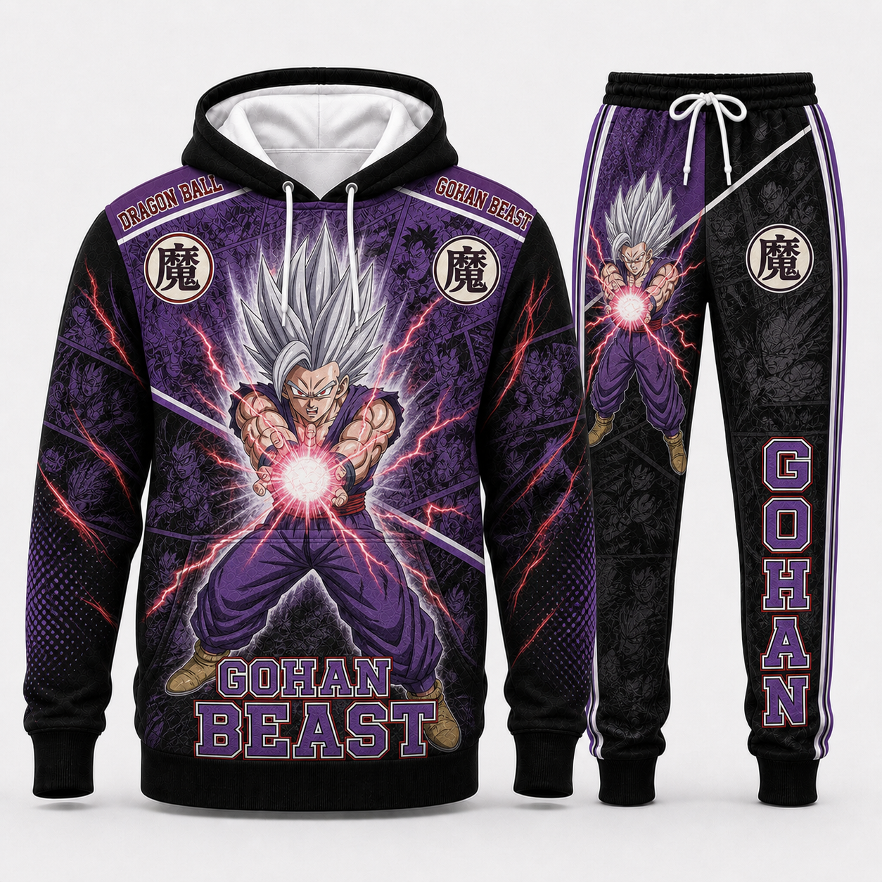 Goku Ultra Instinct Hoodie & Sweatpants Tracksuit Set — Dragon Ball Super Inspired - Custom Fan Apparel Image 5