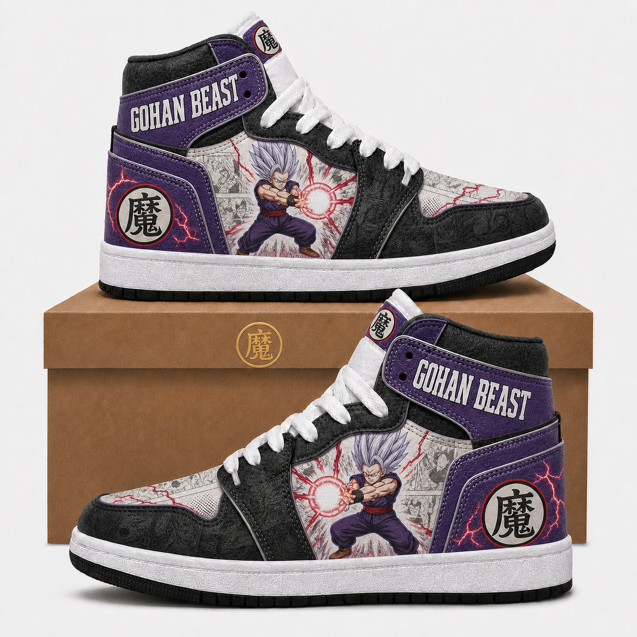 Anime Fan Edition High Top Sneakers — Anime Inspired Inspired Fan Shoes - Custom Fan Apparel Image 6
