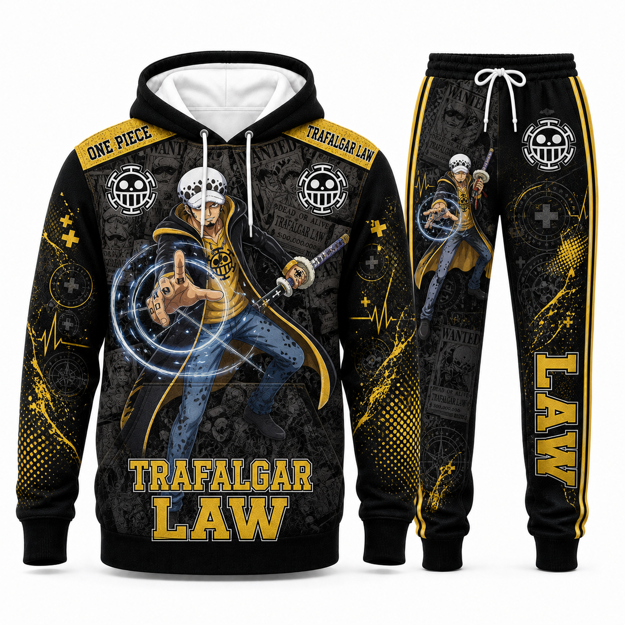 Monkey D. Luffy Hoodie & Sweatpants Tracksuit Set — One Piece Inspired - Custom Fan Apparel Image 5