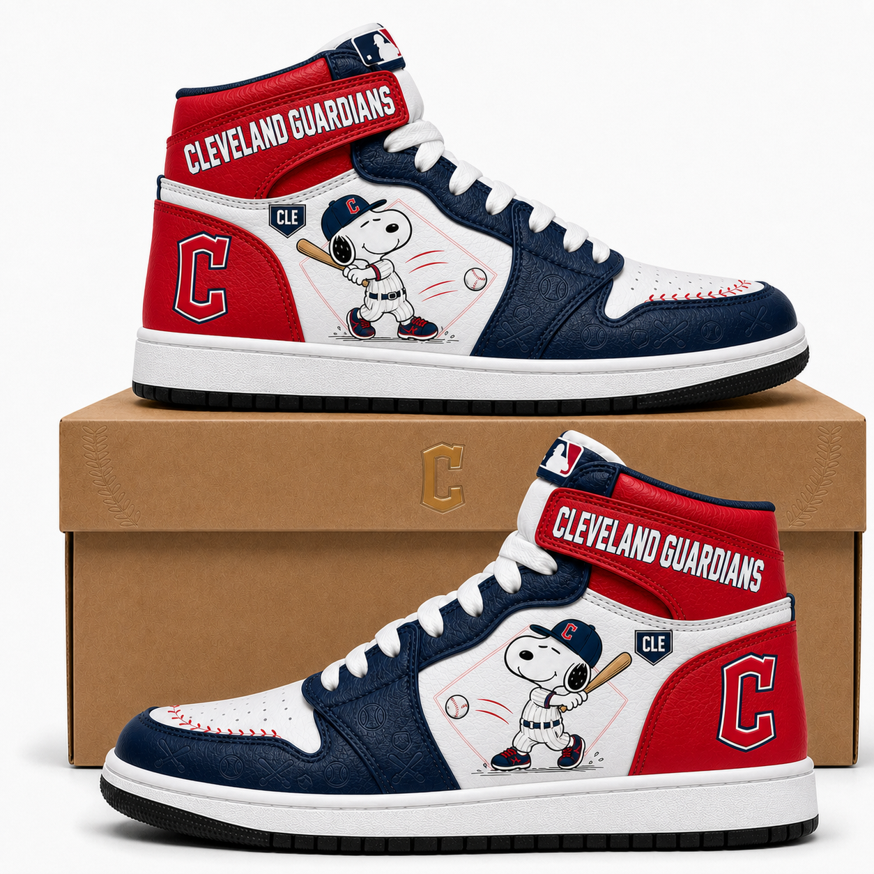 Snoopy MLB Baseball High Top Sneakers (Edition 3) | All 30 Teams Available - Custom Fan Apparel Image 9