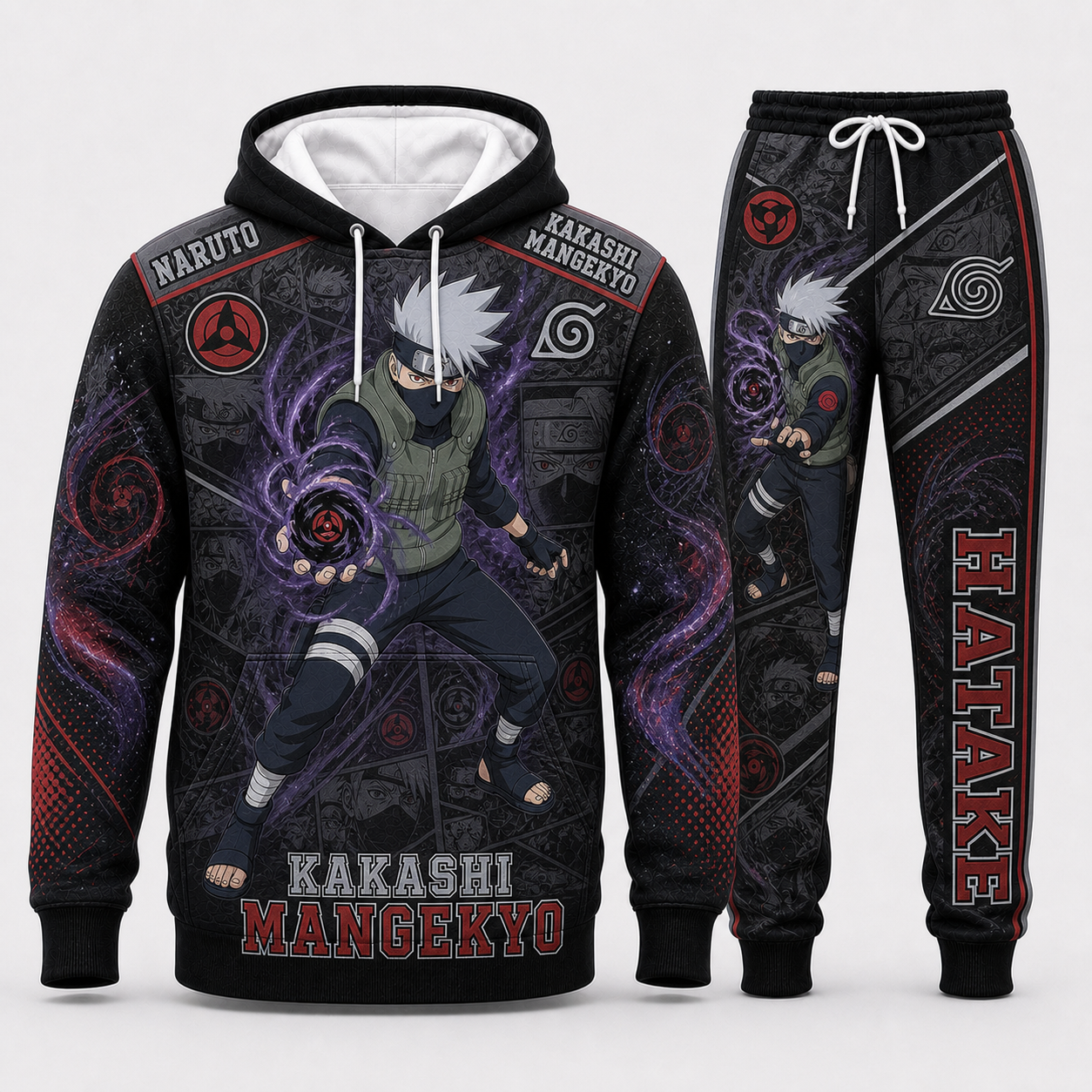 Uzumaki Naruto Hoodie & Sweatpants Tracksuit Set — Naruto Shippuden Inspired - Custom Fan Apparel Image 4