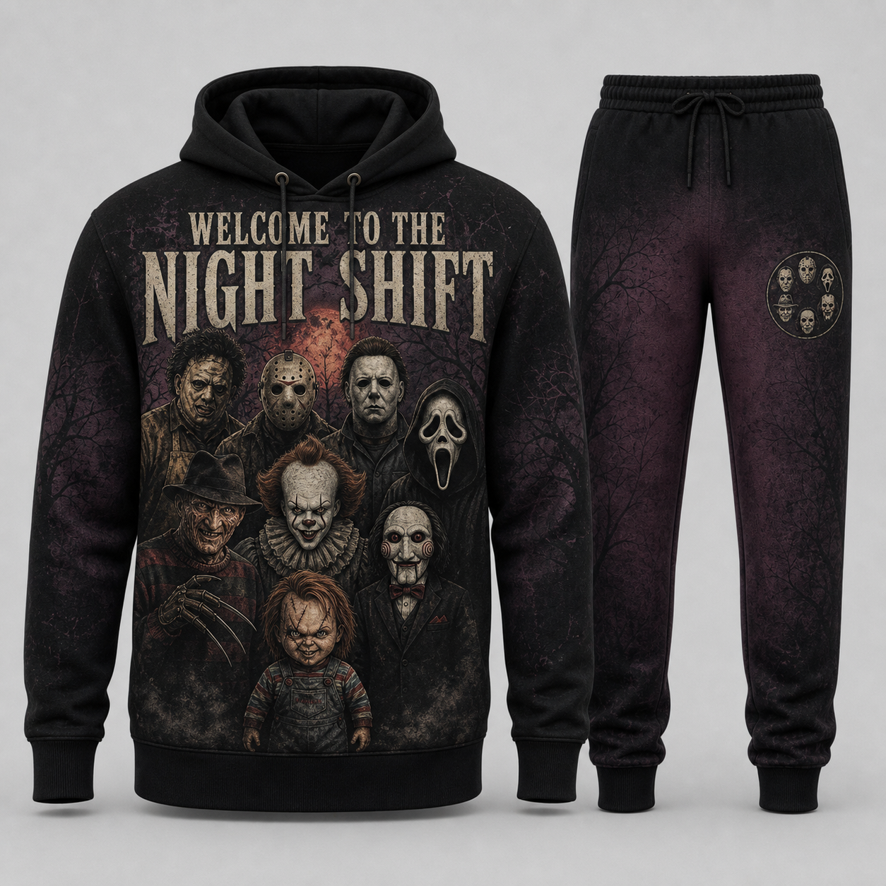Horror Slashers Squad Horror Slashers Squad hoodie and pants set
