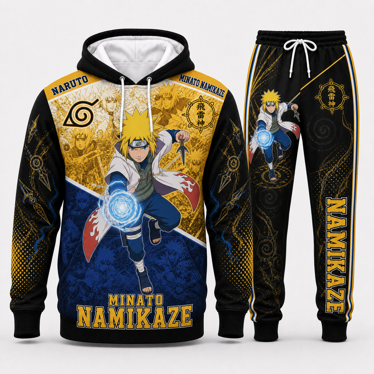 Uzumaki Naruto Hoodie & Sweatpants Tracksuit Set — Naruto Shippuden Inspired - Custom Fan Apparel Image 5