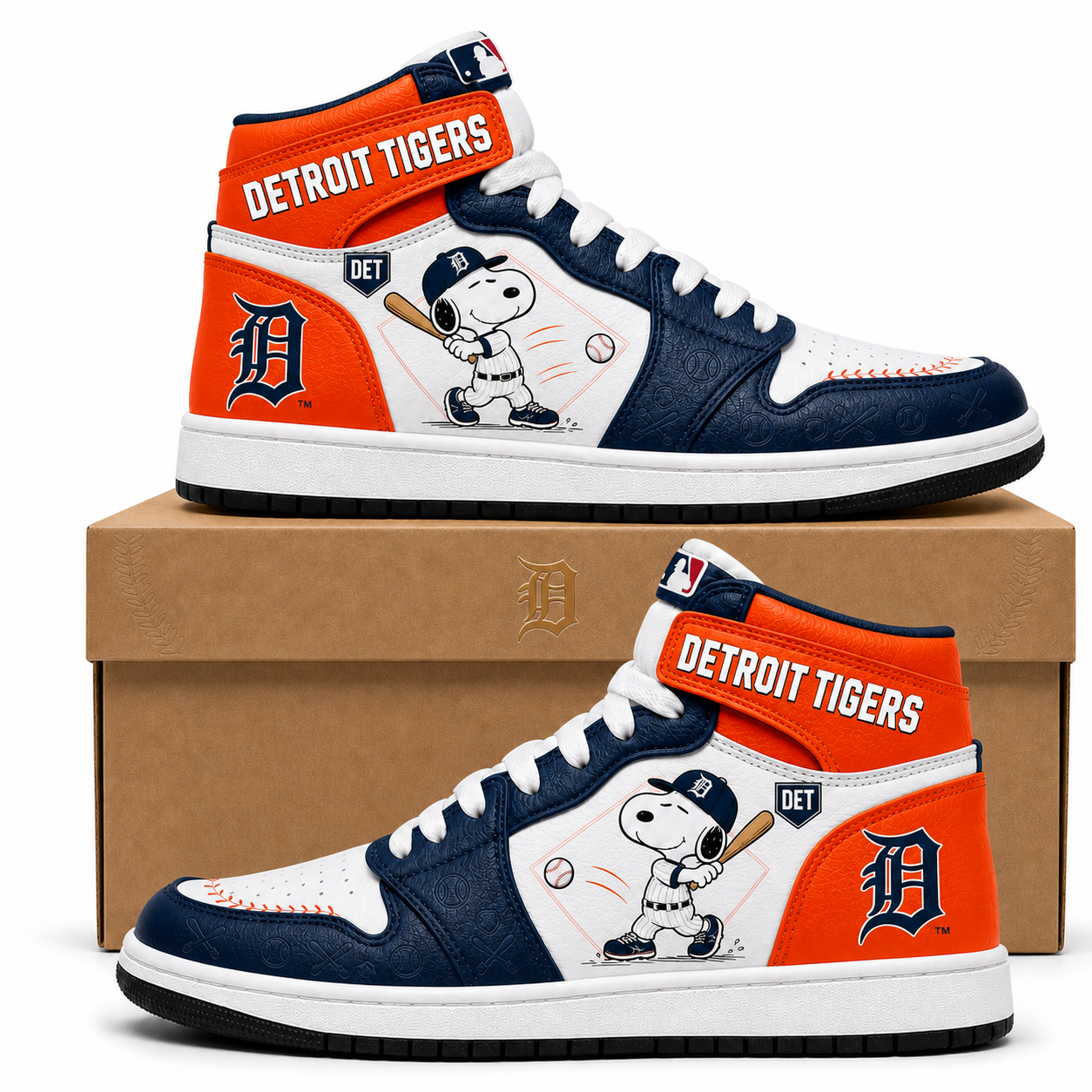 Snoopy MLB Baseball High Top Sneakers (Edition 3) | All 30 Teams Available - Custom Fan Apparel Image 11