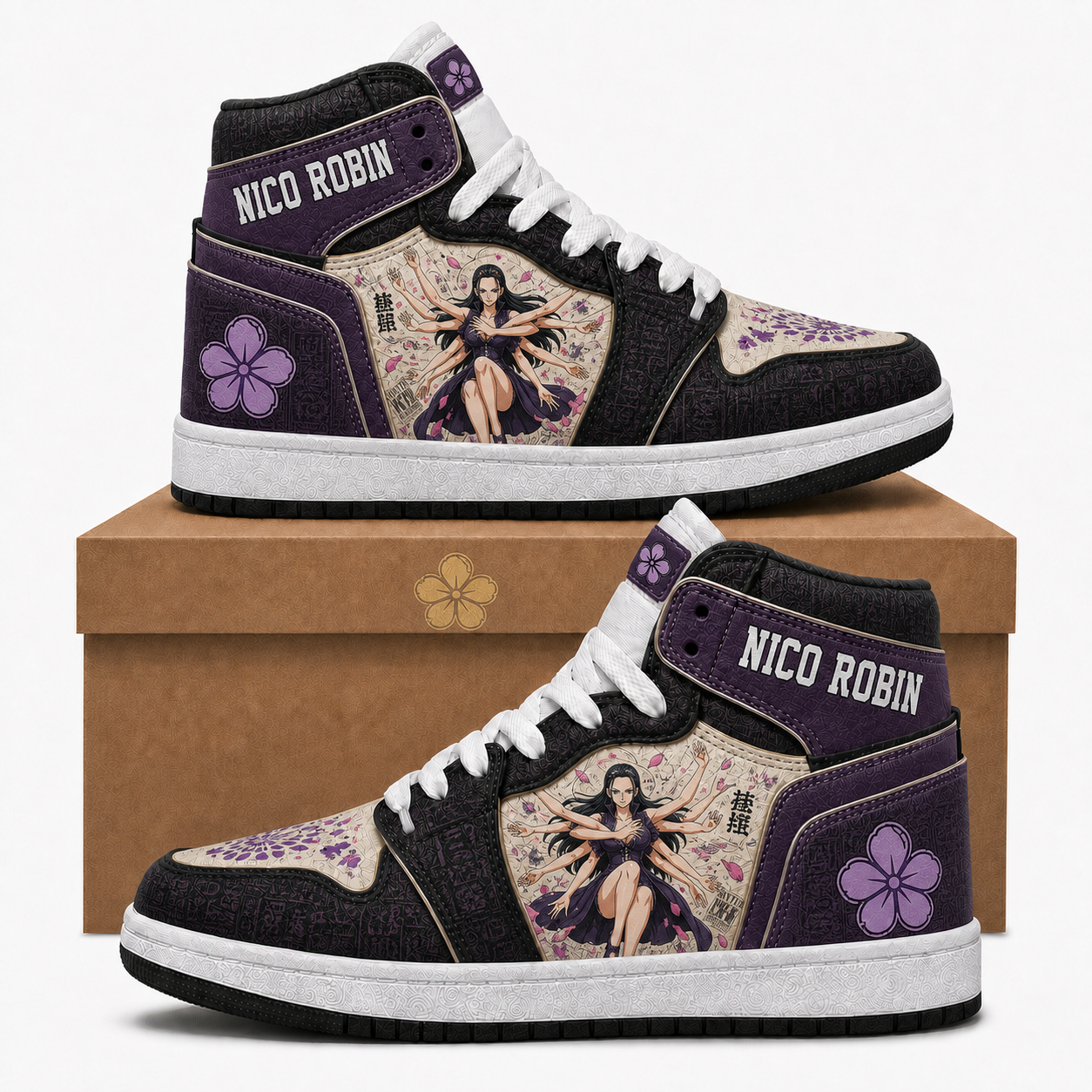 Anime Fan Edition High Top Sneakers — Anime Inspired Inspired Fan Shoes - Custom Fan Apparel Image 7