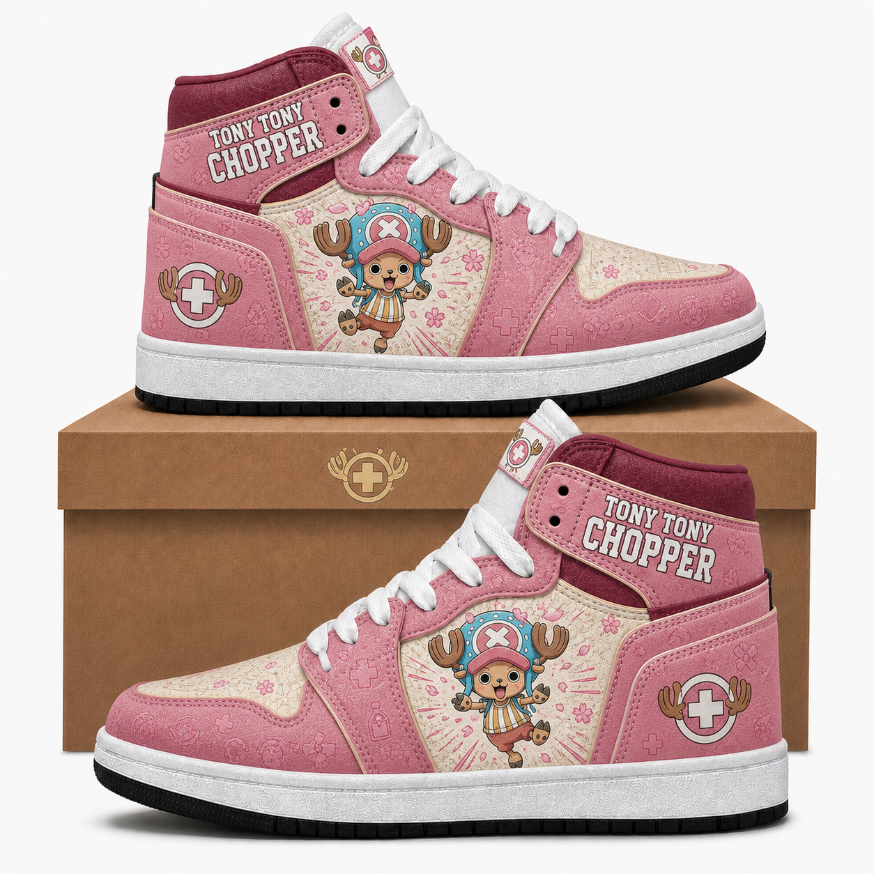 Monster Trio (Luffy, Zoro, Sanji) High Top Sneakers — One Piece Inspired Fan Shoes - Custom Fan Apparel Image 3