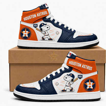 Snoopy MLB Baseball High Top Sneakers (Edition 3) | All 30 Teams Available - Custom Fan Apparel Image 12