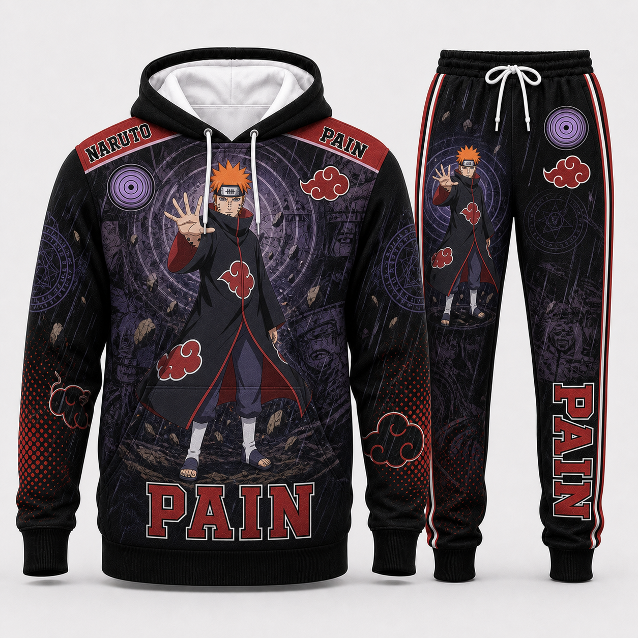 Uzumaki Naruto Hoodie & Sweatpants Tracksuit Set — Naruto Shippuden Inspired - Custom Fan Apparel Image 6