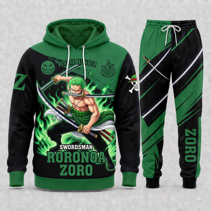 Roronoa Zoro Hoodie & Sweatpants Tracksuit Set — One Piece Inspired - Custom Fan Apparel Image 6