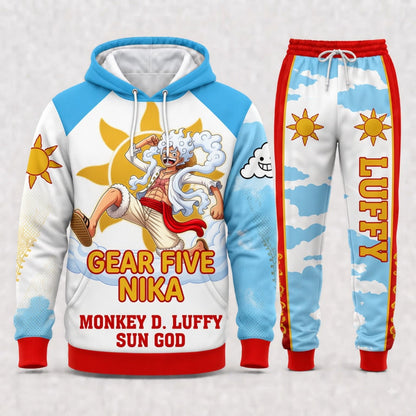 Monkey D. Luffy Hoodie & Sweatpants Tracksuit Set — One Piece Inspired - Custom Fan Apparel Image 6