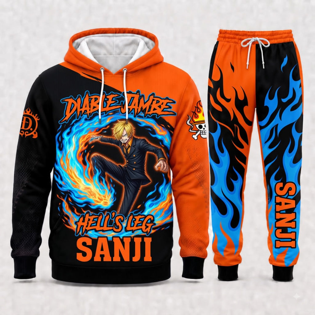 Vinsmoke Sanji Hoodie & Sweatpants Tracksuit Set — One Piece Inspired - Custom Fan Apparel Image 3