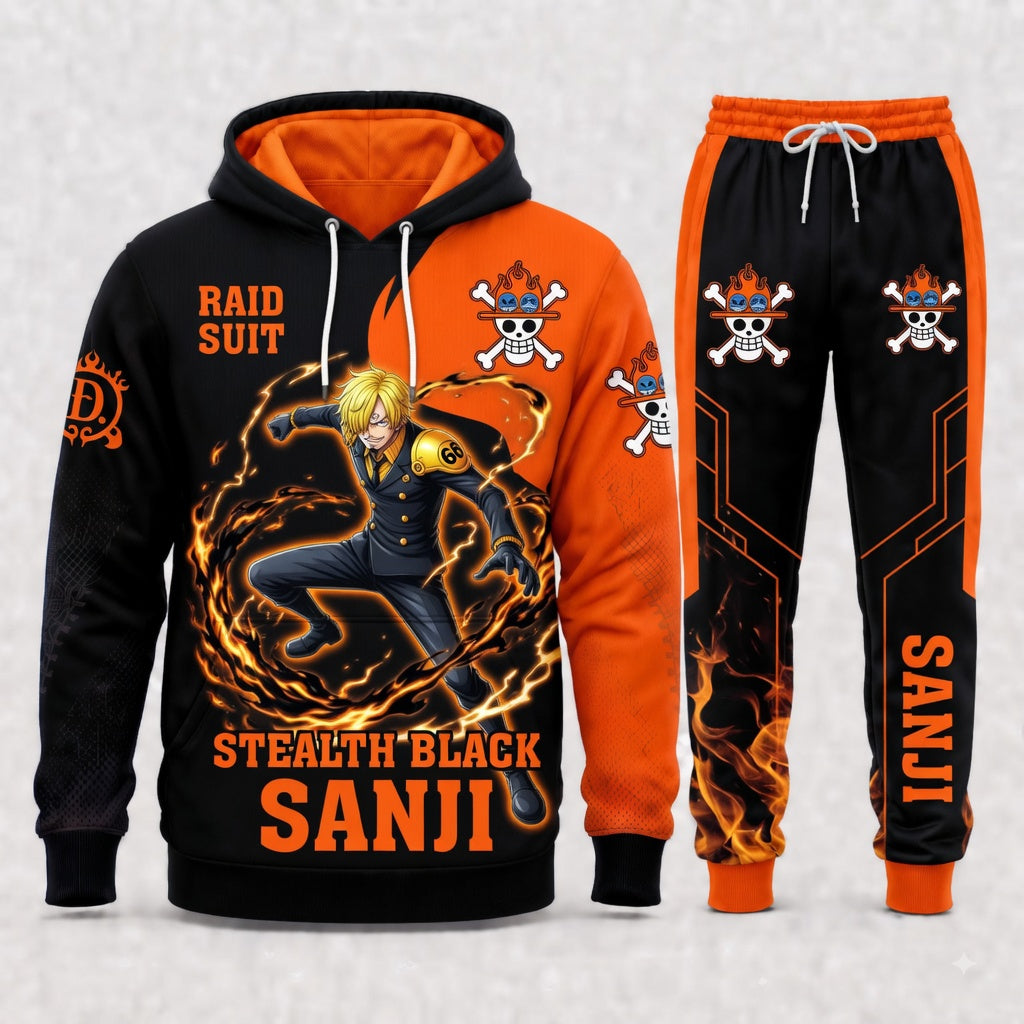 Vinsmoke Sanji Hoodie & Sweatpants Tracksuit Set — One Piece Inspired - Custom Fan Apparel Image 4