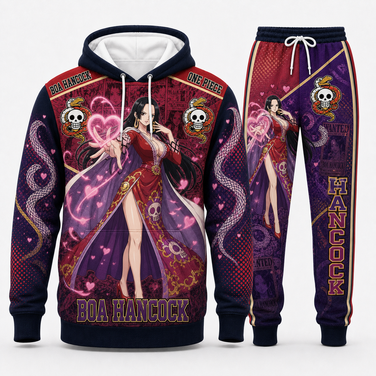 Monster Trio (Luffy, Zoro, Sanji) Hoodie & Sweatpants Tracksuit Set — One Piece Inspired - Custom Fan Apparel Image 2