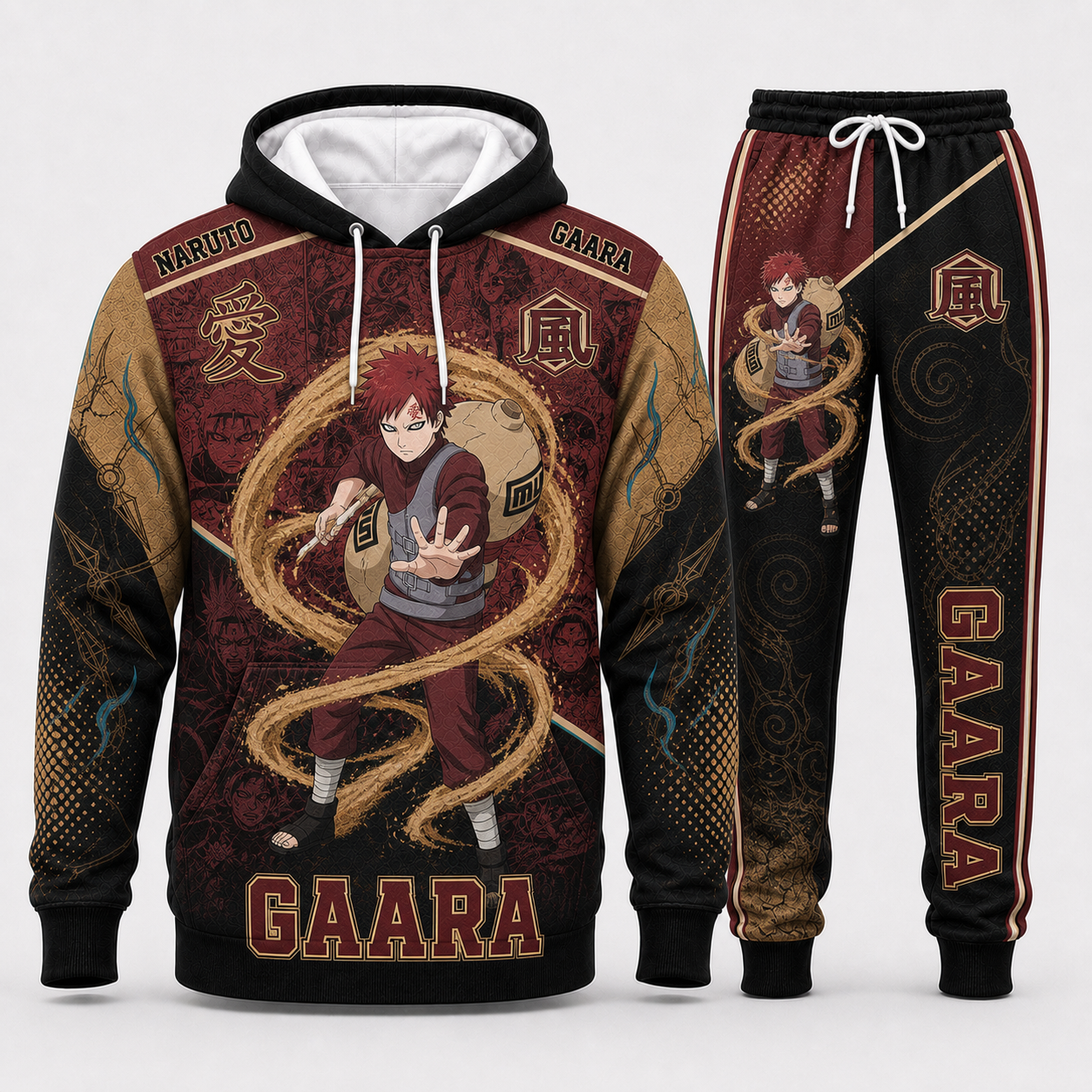 Naruto Sage Mode Hoodie & Sweatpants Tracksuit Set — Naruto Shippuden Inspired - Custom Fan Apparel Image 7