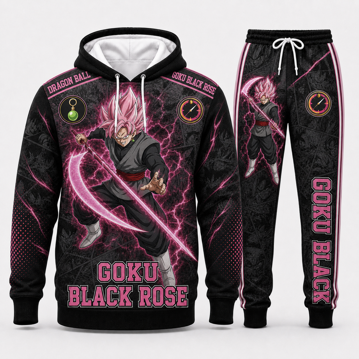 Goku Ultra Instinct Hoodie & Sweatpants Tracksuit Set — Dragon Ball Super Inspired - Custom Fan Apparel Image 7